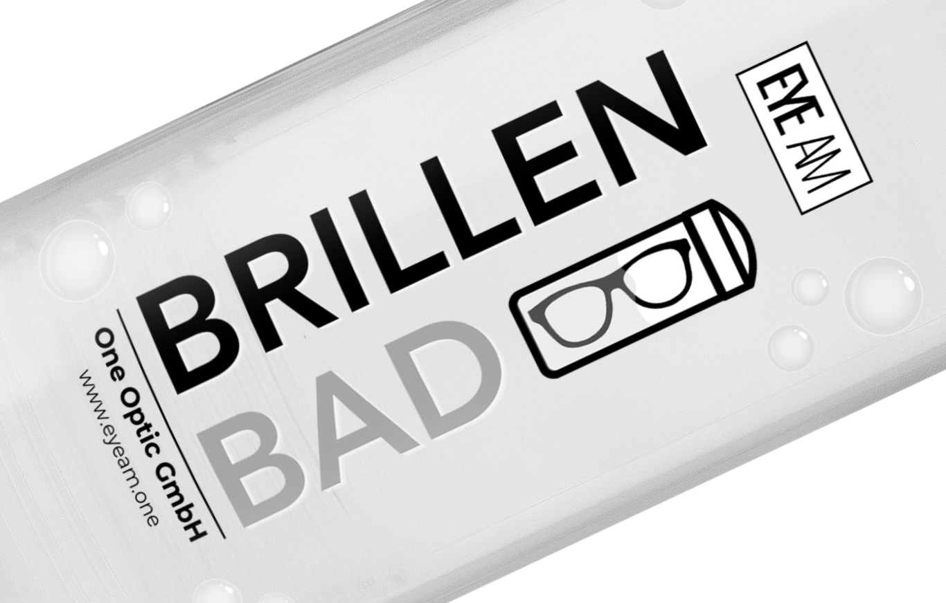 EyeAm Brilenbad Etikett in Details