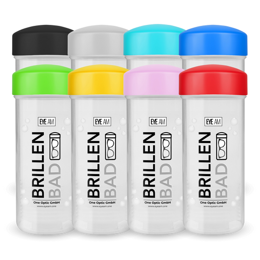 EyeAm Brillenbad Set in alle Farben zur gründlichen Reinigung von Brillen