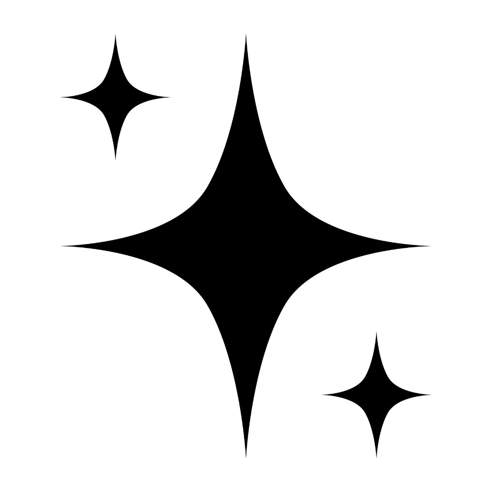 Sparkle Icon Black