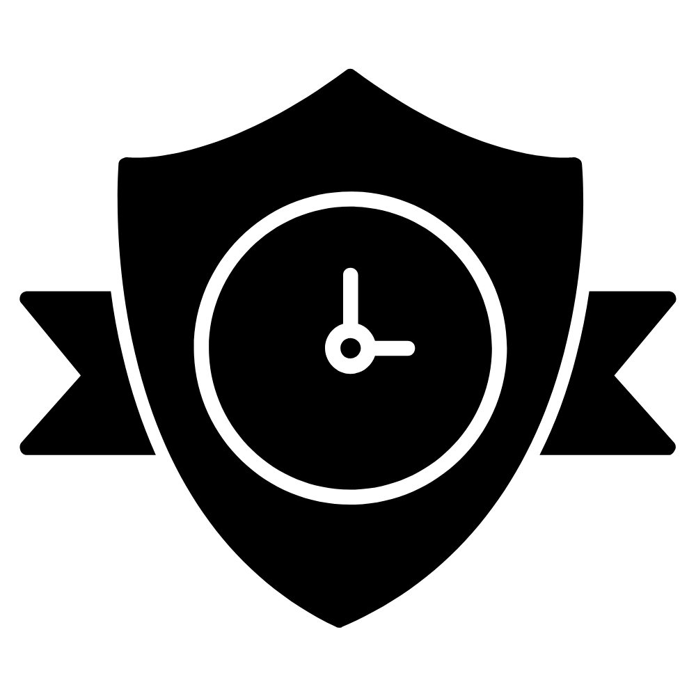 Zeit Icon Schwarz