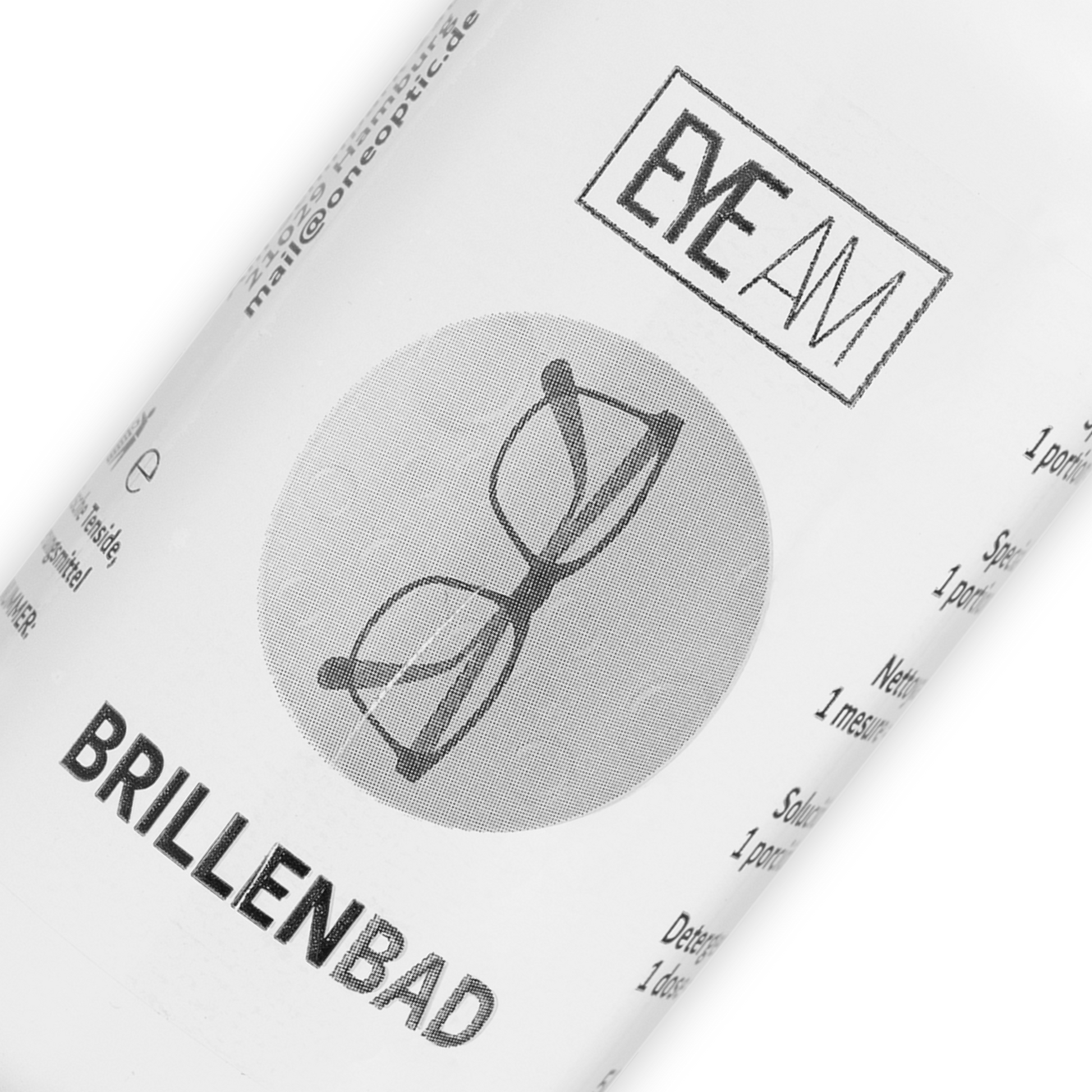 Detailaufnahme des EyeAm Spezialreinigers