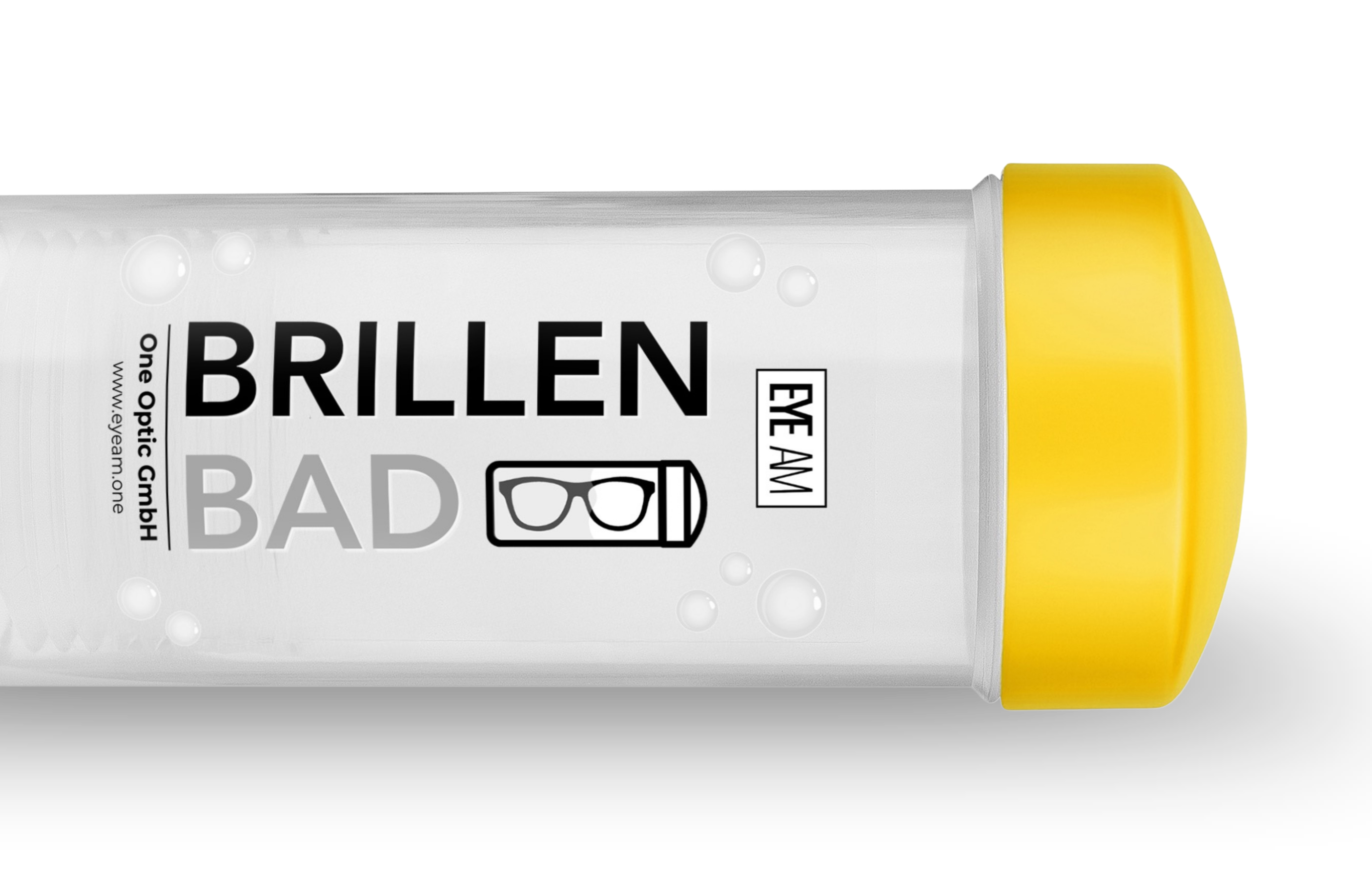 EyeAm Brillenbad Set in Gelb zur gründlichen Reinigung von Brillen
