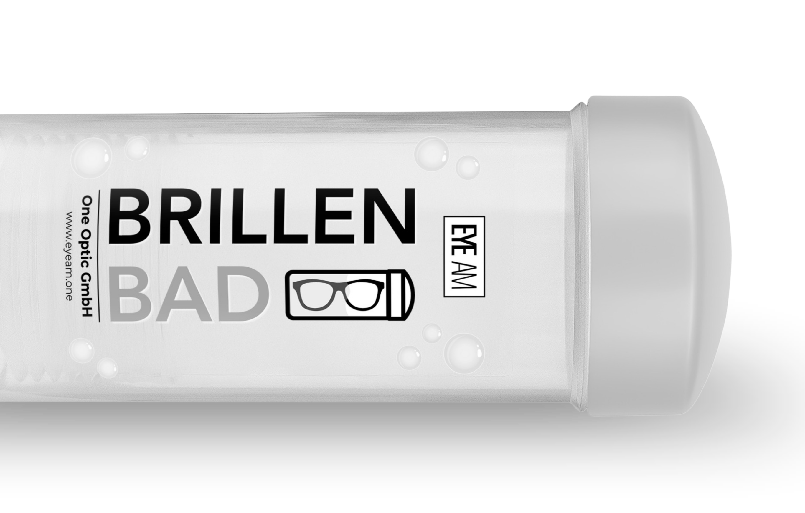 EyeAm Brillenbad Set in Grau zur gründlichen Reinigung von Brillen