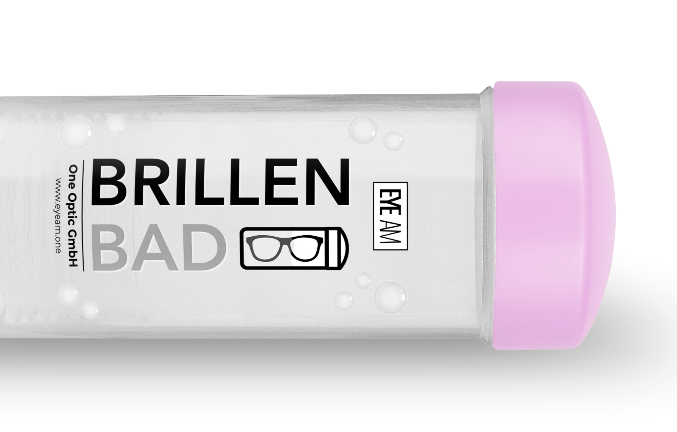 EyeAm Brillenbad Set in Rosa zur gründlichen Reinigung von Brillen