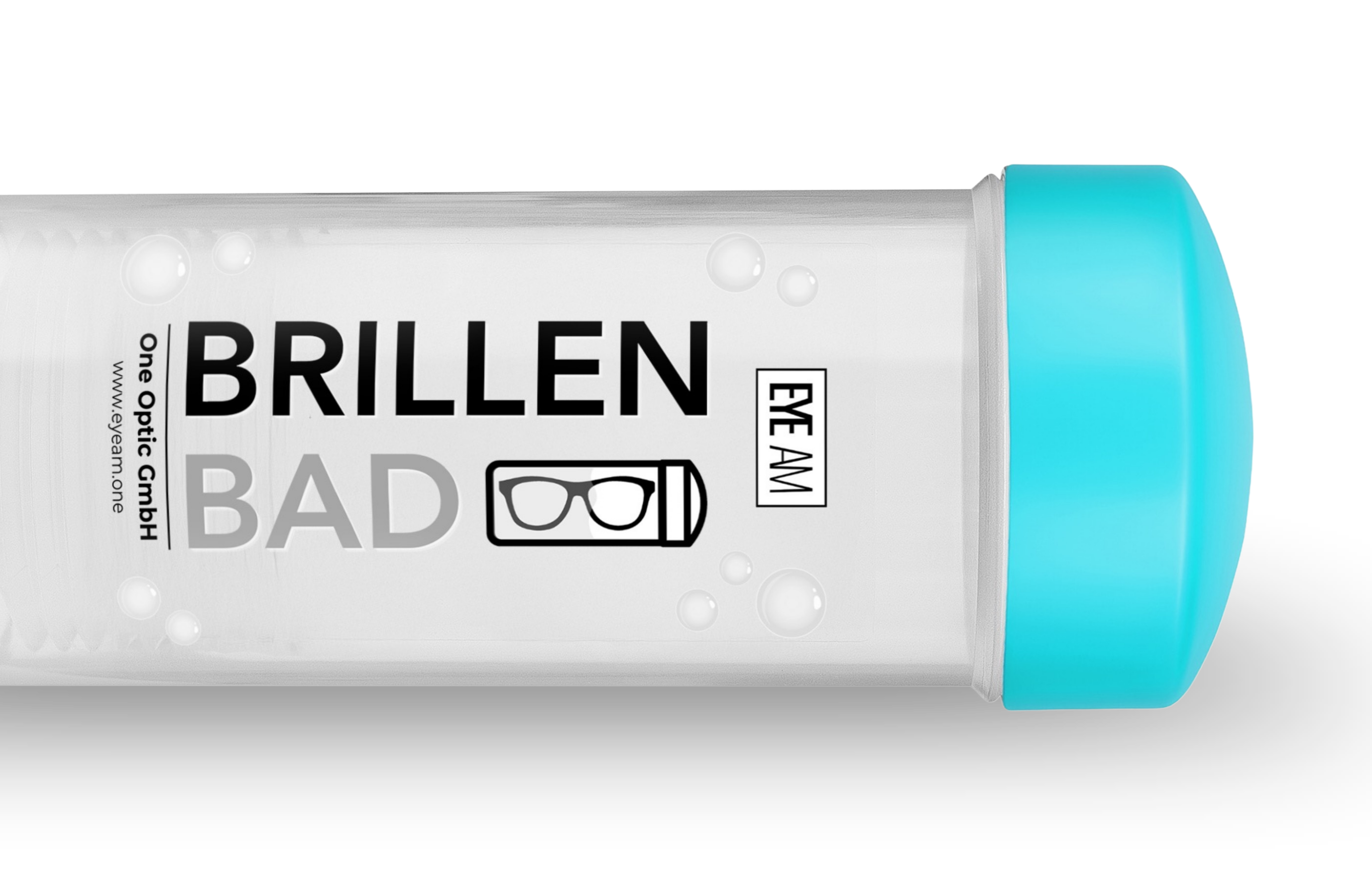 EyeAm Brillenbad Set in Tuerkis zur gründlichen Reinigung von Brillen