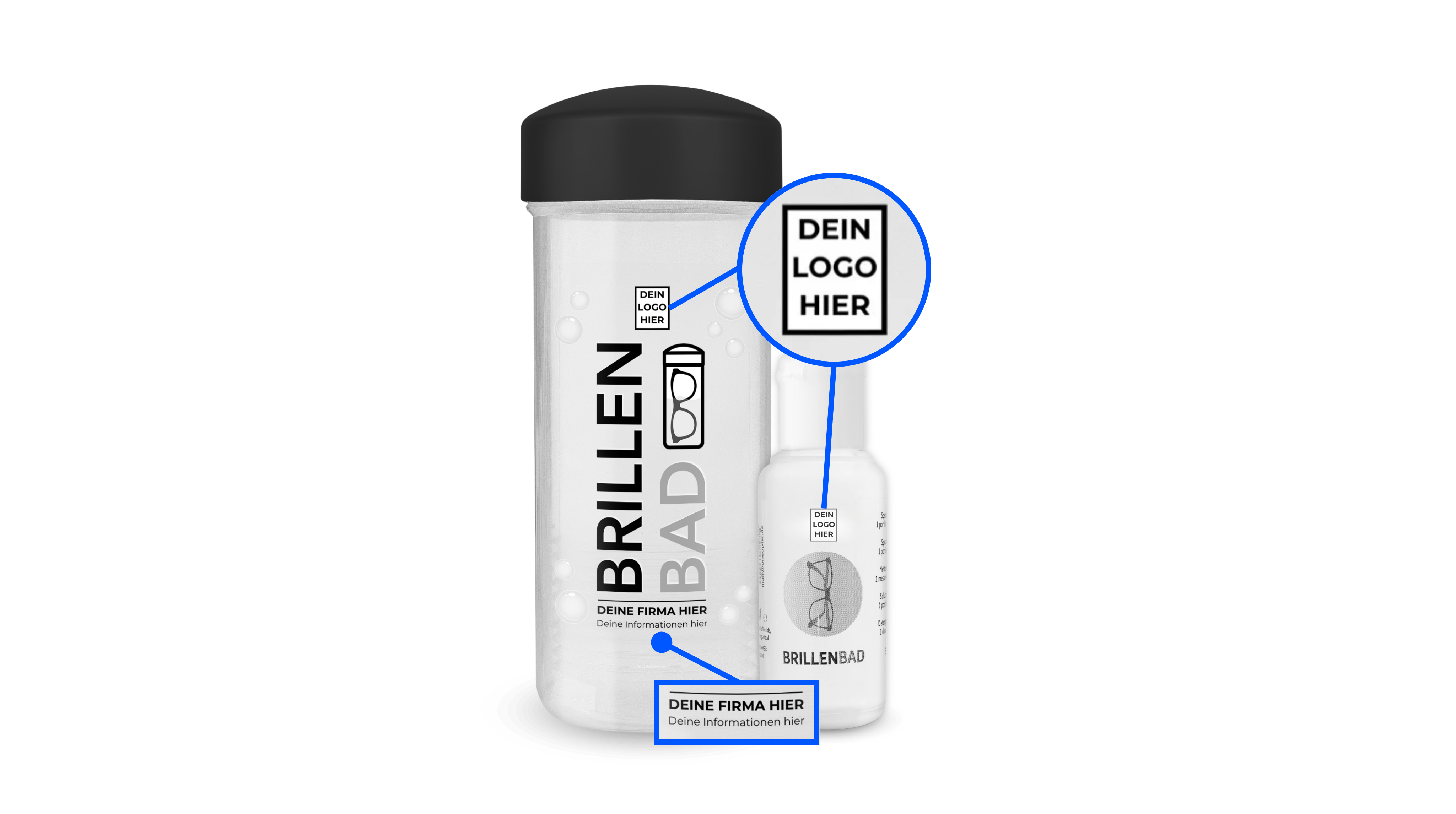 Personalisierte Brillenbäder für Optiker und Unternehmen